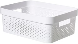 Curver boîte de rangement dots blanc 11L 100% plastique recyclé