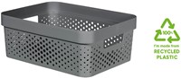 Curver infinity box dots 11L grijs 36x27x14cm 100% recycled