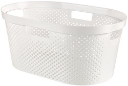 Curver panier à linge Infinity recyclé dots 40L blanc - plastique durable