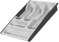 Curver bac à couverts réglable gris clair anthracite - organisateur pratique