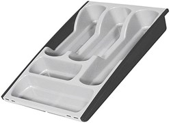 Curver bac à couverts réglable gris clair anthracite - organisateur pratique