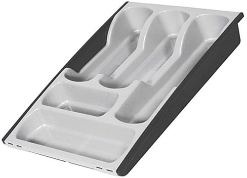 Curver bac à couverts réglable gris clair anthracite - organisateur pratique
