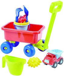 Ecoiffier chariot de plage avec jouets de sable - jouets de plage colorés