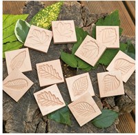 Yellow Door jouet sensoriel tuiles en bois feuilles jeu éducatif-2