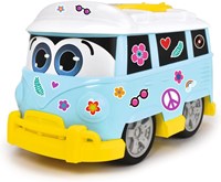 Bus jouet Dickie Sunny Surfer 25 cm avec autocollants - Van Volkswagen-2