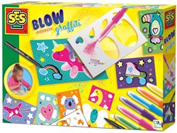 Ses airbrush graffiti set - jouet artistique créatif pour enfants