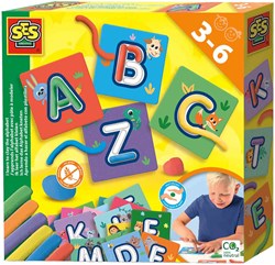 Ses coffret pâte à modeler alphabet - apprendre l’ABC avec cartes et pâte