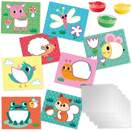 Ses cartes de peinture au doigt Eco - set créatif pour enfants - peinture respectueuse de l'environnement-2
