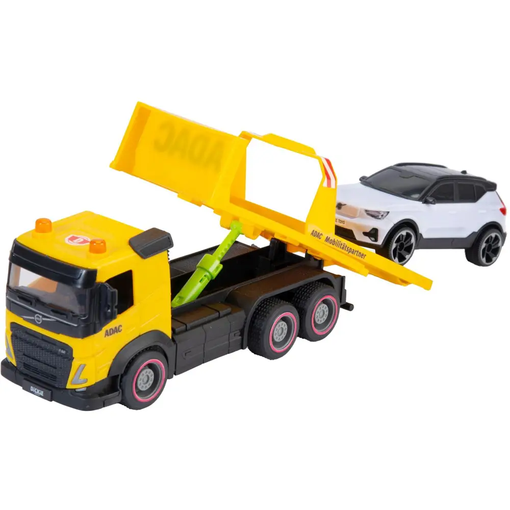 Dickie camion de remorquage jouet Volvo ADAC - friction, 22 cm, jaune