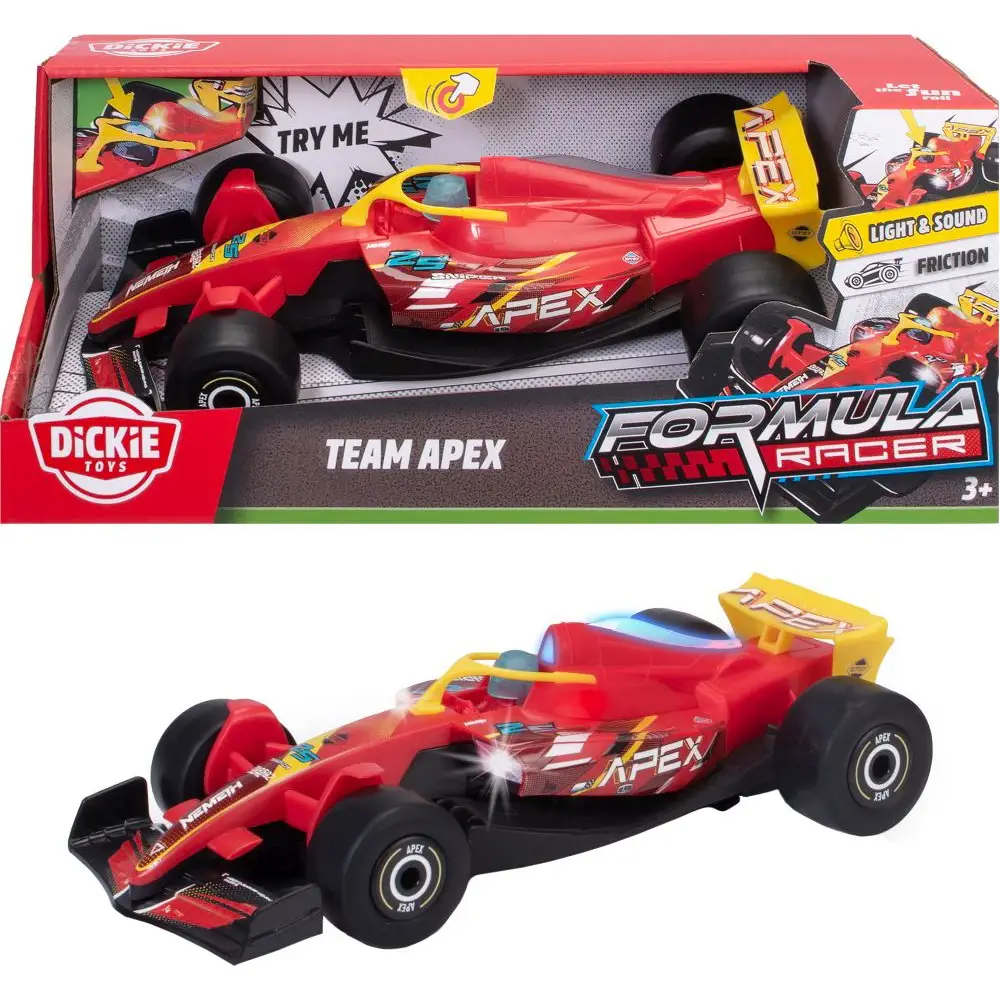 Voiture jouet Dickie Formula Racer Team APEX avec lumière et son