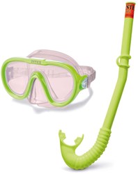 Intex ensemble tuba masque de plongée et tuba - verres polycarbonate - hypoallergénique