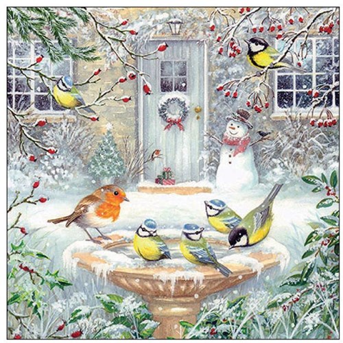 Ambiente serviettes en papier 33cm Joy bath décoration de table hiver