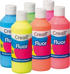 Creall peinture gouache - Set Fluor 6x250ml pour enfants et créatifs