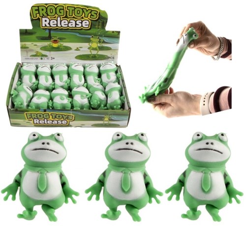 Grenouille extensible remplie de sable jouet vert fidget anti-stress
