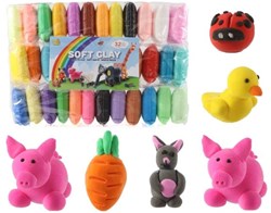 Jonotoys coffret pâte à modeler - Soft Clay 36 couleurs 12 grammes