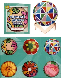 Jonotoys Diamond Painting Balle 3D kit créative 10cm multicolore