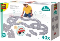 Circuit routier en feutre set de construction voiture jouet 40 pièces feutre