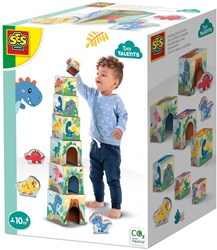 Ses blocs empilables jouet dino tour avec figurines éducatif