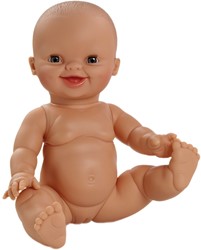 Paola Reina Gordi poupée bébé européenne en sac 34cm souriante