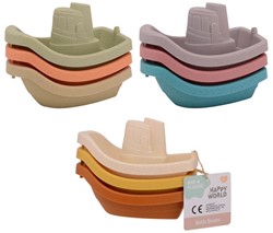 Happy World 3 bateaux de bain en bioplastique Happy World 22282