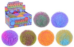 6 boules pelucheuses 2 couleurs 23 cm 24381