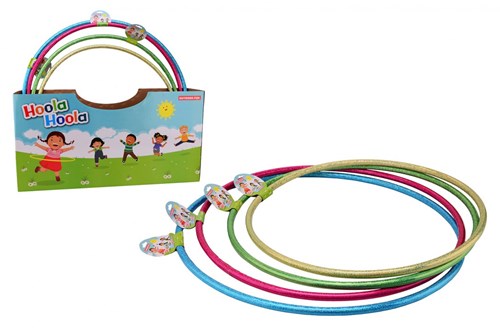 Johntoy cerceau hula hoop rempli d'eau set de 4 cerceaux colorés