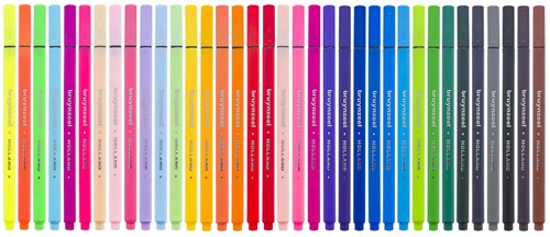 Bruynzeel set de feutres fins 36 couleurs - stylos créatifs pour dessiner-2