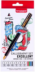 Bruynzeel coffret calligraphie set d'écriture créative 14 pièces avec instructions