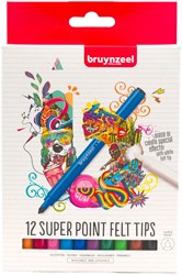 Bruynzeel feutres Super Point set - 12 couleurs dessin enfants
