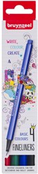 Bruynzeel Fineliner set - 4 couleurs - Fournitures scolaires et maison
