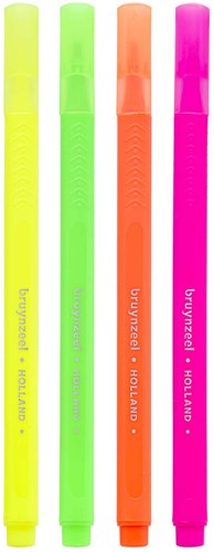 Bruynzeel marqueurs fins néon set 4 couleurs surligneurs-2