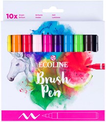 Bruynzeel set de brushpen couleurs vives - 10 couleurs pour dessiner