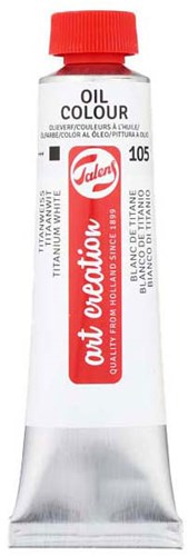 Art Creation peinture à l'huile tube 40ml blanc de titane huile de carthame