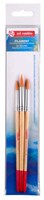 Art Creation pinceaux aquarelle ronds polyester 3 pièces peinture