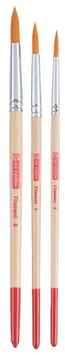 Art Creation pinceaux aquarelle ronds polyester 3 pièces peinture-2