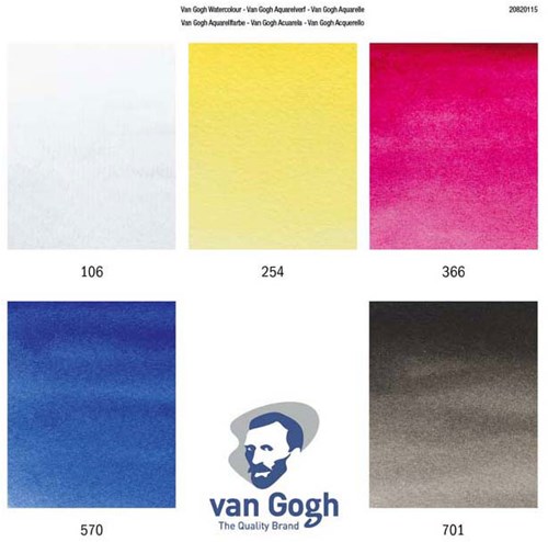 Bruynzeel Van Gogh set de peinture aquarelle - peinture - 5x10ml tubes-3