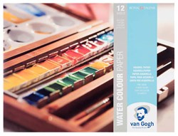 Bruynzeel Bloc papier aquarelle Van Gogh blanc 24x32cm 300g 12 feuilles