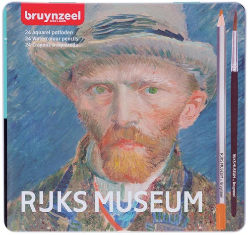 Bruynzeel crayons aquarellables set Rijksmuseum 24 couleurs boîte Van Gogh