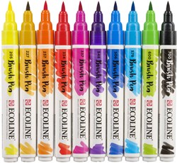 Ecoline Brush Pen set feutres pinceaux 10 couleurs pour dessin créatif