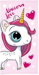 Serviette de bain licorne microfibre rose 70x140 cm plage licorne