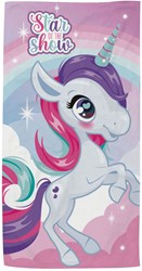 Drap de plage licorne microfibre 70x140cm serviette colorée