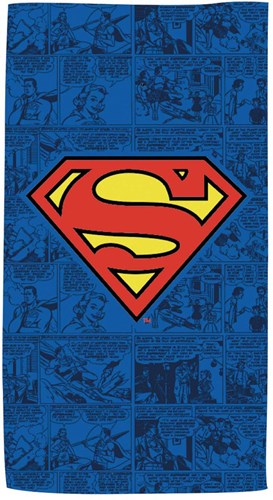 Lobbes serviette de plage Superman drap de bain 170x90cm super-héros