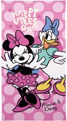 Lobbes serviette de plage Minnie Mouse microfibre 70x140cm rose piscine