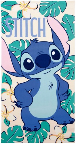 Lobbes serviette de plage Stitch microfibre 70x140cm enfant piscine