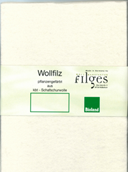 Filges feutrine laine Bioland feuille 20x30 cm teinte naturelle loisirs créatifs