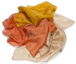 Filges foulards en soie automne 55x55 cm - lot de 3 pièces