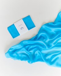 Sarah's Silks foulard de jeu soie 90x90cm turquoise - jouet créatif