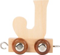 Small Foot - Train de lettres en bois J - Jouet train lettres naturel