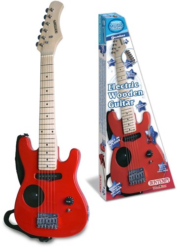 Bontempi guitare électrique bois rouge - guitare jouet pour enfants-3