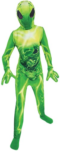Déguisement alien enfant taille 110 vert - Costume extraterrestre